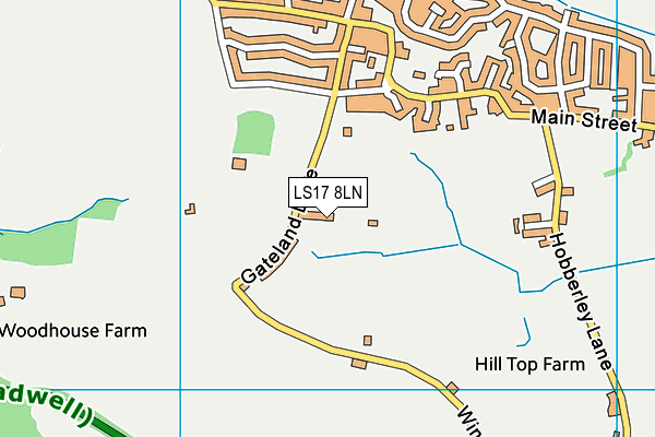 LS17 8LN map - OS VectorMap District (Ordnance Survey)