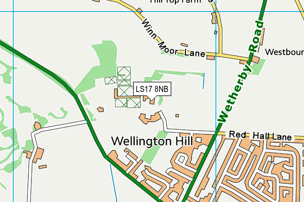 LS17 8NB map - OS VectorMap District (Ordnance Survey)