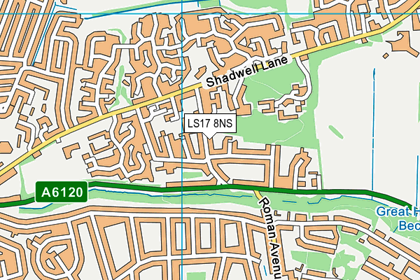LS17 8NS map - OS VectorMap District (Ordnance Survey)