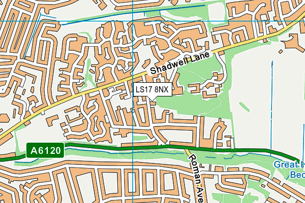 LS17 8NX map - OS VectorMap District (Ordnance Survey)