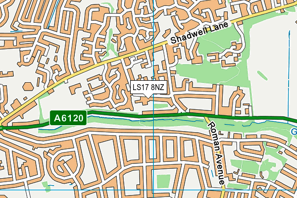 LS17 8NZ map - OS VectorMap District (Ordnance Survey)
