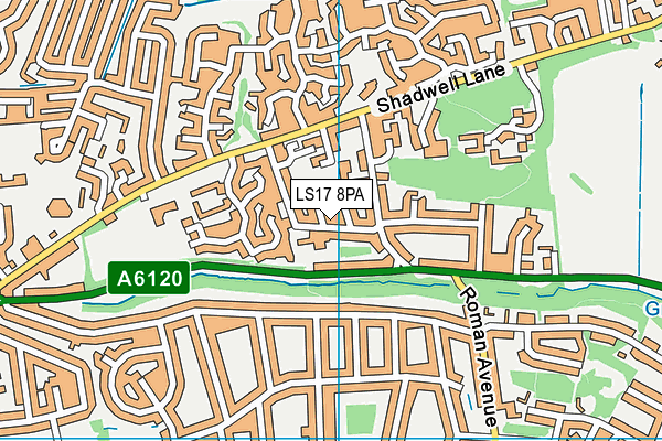 LS17 8PA map - OS VectorMap District (Ordnance Survey)