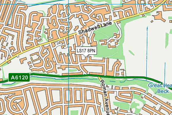 LS17 8PN map - OS VectorMap District (Ordnance Survey)