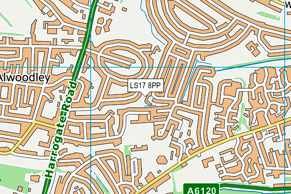 LS17 8PP map - OS VectorMap District (Ordnance Survey)