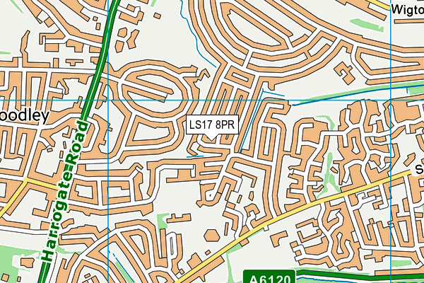 LS17 8PR map - OS VectorMap District (Ordnance Survey)