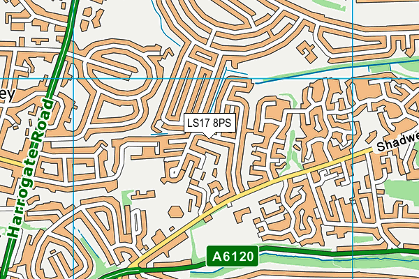 LS17 8PS map - OS VectorMap District (Ordnance Survey)