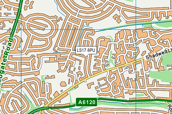 LS17 8PU map - OS VectorMap District (Ordnance Survey)