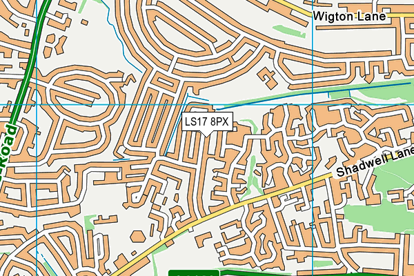 LS17 8PX map - OS VectorMap District (Ordnance Survey)