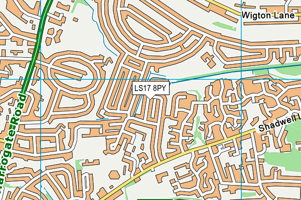 LS17 8PY map - OS VectorMap District (Ordnance Survey)
