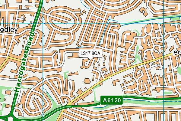 LS17 8QA map - OS VectorMap District (Ordnance Survey)