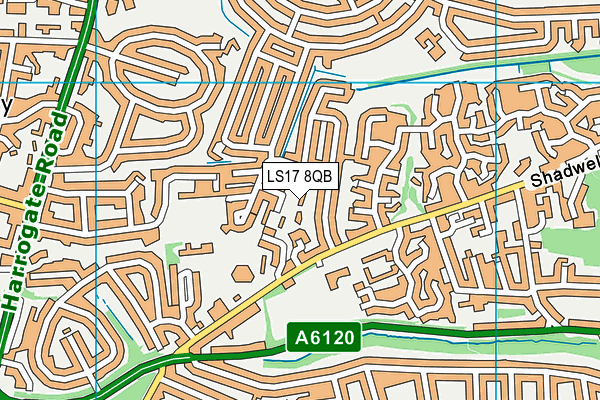 LS17 8QB map - OS VectorMap District (Ordnance Survey)