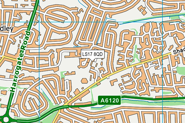LS17 8QD map - OS VectorMap District (Ordnance Survey)