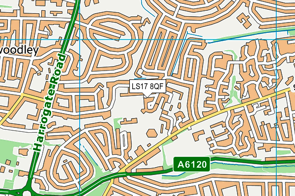 LS17 8QF map - OS VectorMap District (Ordnance Survey)