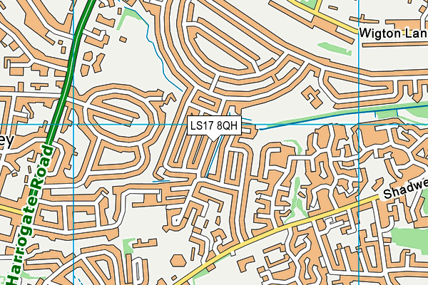 LS17 8QH map - OS VectorMap District (Ordnance Survey)