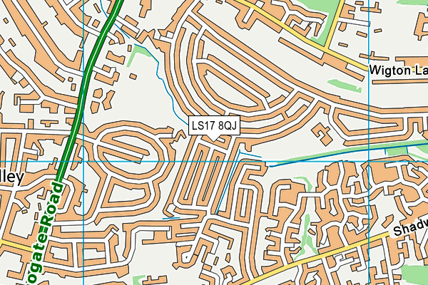 LS17 8QJ map - OS VectorMap District (Ordnance Survey)