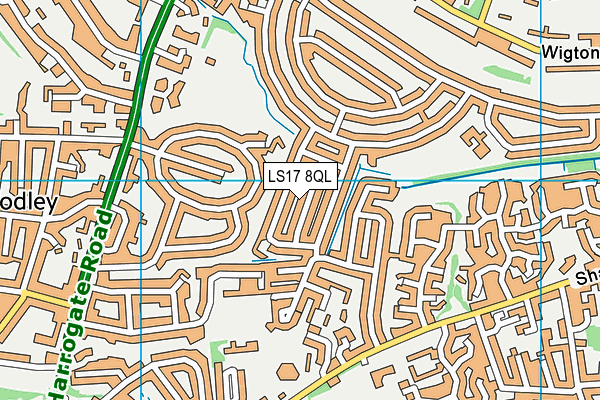 LS17 8QL map - OS VectorMap District (Ordnance Survey)