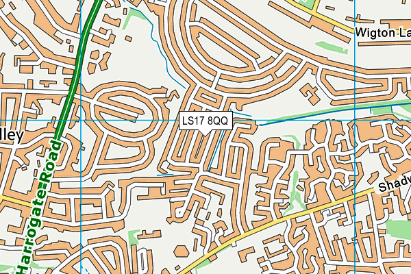 LS17 8QQ map - OS VectorMap District (Ordnance Survey)