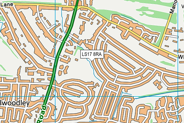 LS17 8RA map - OS VectorMap District (Ordnance Survey)
