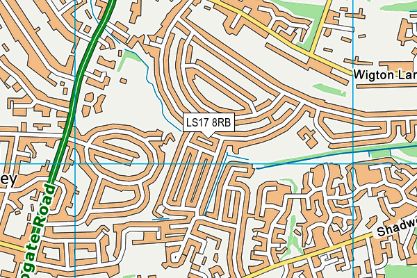 LS17 8RB map - OS VectorMap District (Ordnance Survey)