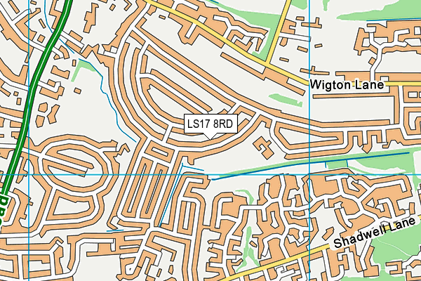 LS17 8RD map - OS VectorMap District (Ordnance Survey)