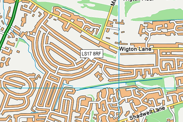 LS17 8RF map - OS VectorMap District (Ordnance Survey)