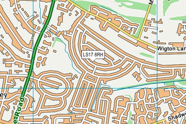 LS17 8RH map - OS VectorMap District (Ordnance Survey)