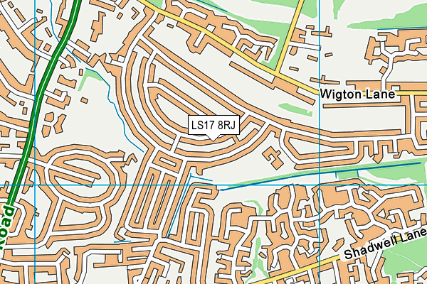 LS17 8RJ map - OS VectorMap District (Ordnance Survey)