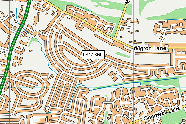 LS17 8RL map - OS VectorMap District (Ordnance Survey)