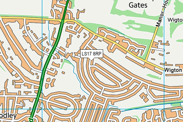 LS17 8RP map - OS VectorMap District (Ordnance Survey)