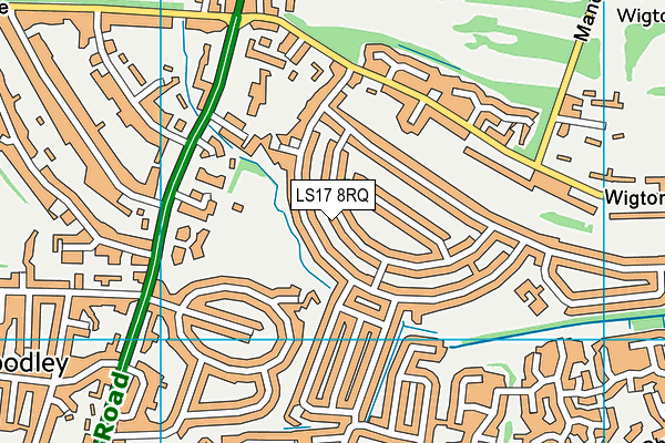 LS17 8RQ map - OS VectorMap District (Ordnance Survey)