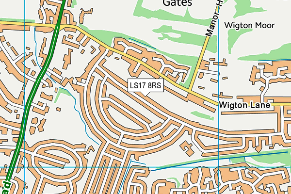 LS17 8RS map - OS VectorMap District (Ordnance Survey)