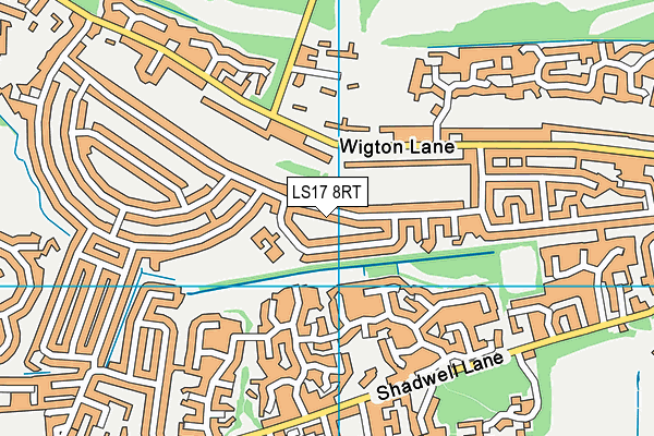LS17 8RT map - OS VectorMap District (Ordnance Survey)