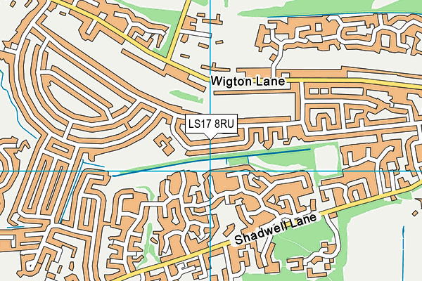 LS17 8RU map - OS VectorMap District (Ordnance Survey)