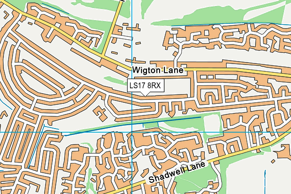 LS17 8RX map - OS VectorMap District (Ordnance Survey)