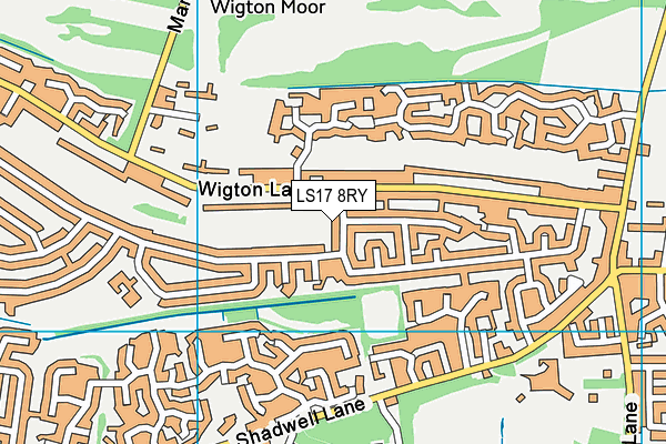 LS17 8RY map - OS VectorMap District (Ordnance Survey)
