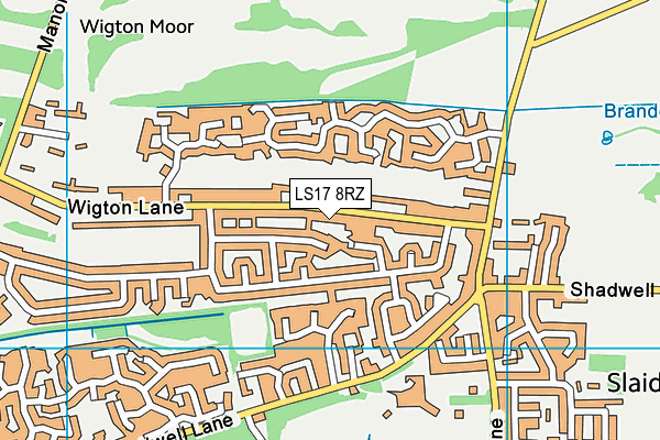 LS17 8RZ map - OS VectorMap District (Ordnance Survey)