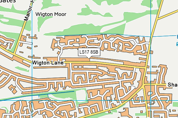 LS17 8SB map - OS VectorMap District (Ordnance Survey)