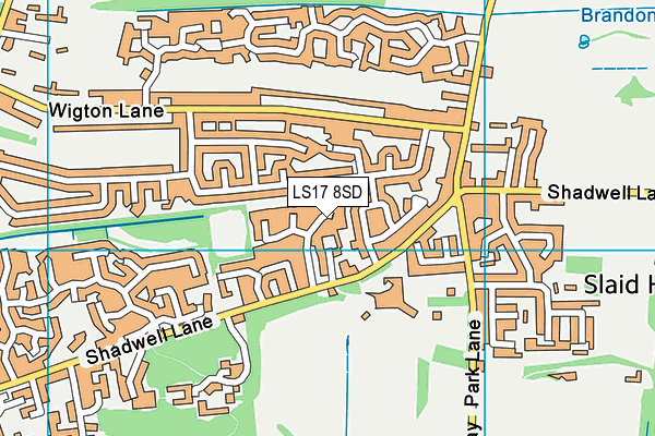 LS17 8SD map - OS VectorMap District (Ordnance Survey)