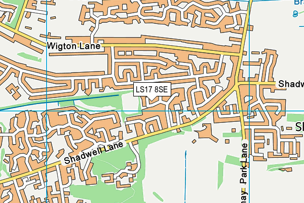 LS17 8SE map - OS VectorMap District (Ordnance Survey)