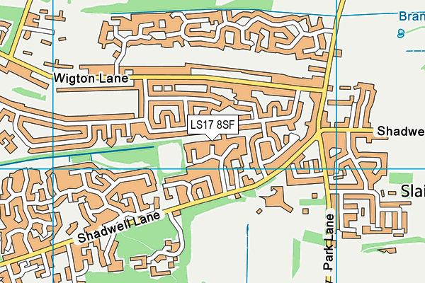 LS17 8SF map - OS VectorMap District (Ordnance Survey)