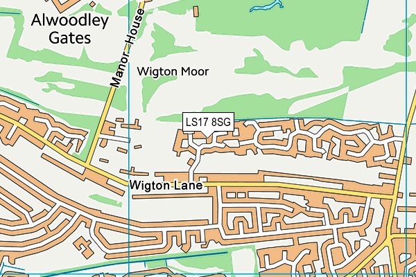 LS17 8SG map - OS VectorMap District (Ordnance Survey)