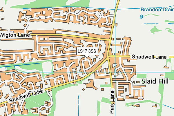 LS17 8SS map - OS VectorMap District (Ordnance Survey)