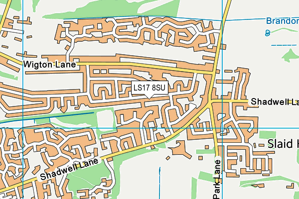 LS17 8SU map - OS VectorMap District (Ordnance Survey)