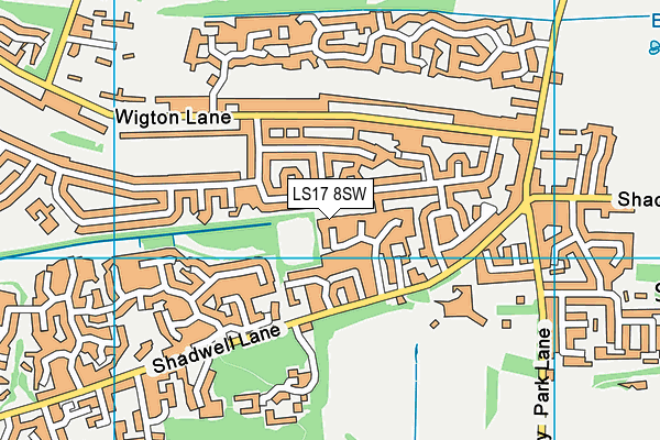 LS17 8SW map - OS VectorMap District (Ordnance Survey)