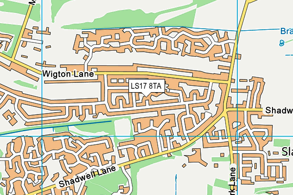 LS17 8TA map - OS VectorMap District (Ordnance Survey)