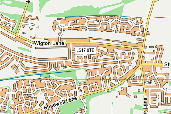 LS17 8TE map - OS VectorMap District (Ordnance Survey)