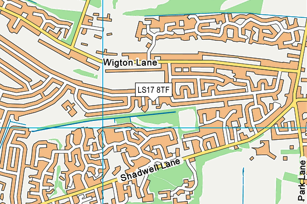 LS17 8TF map - OS VectorMap District (Ordnance Survey)