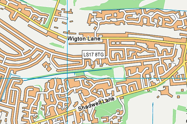 LS17 8TG map - OS VectorMap District (Ordnance Survey)