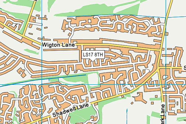 LS17 8TH map - OS VectorMap District (Ordnance Survey)