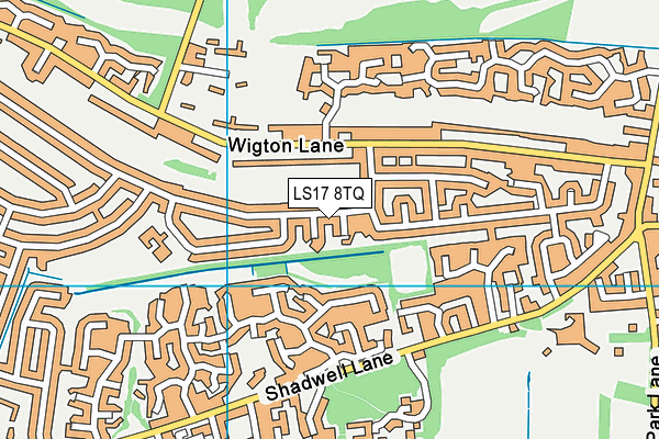 LS17 8TQ map - OS VectorMap District (Ordnance Survey)